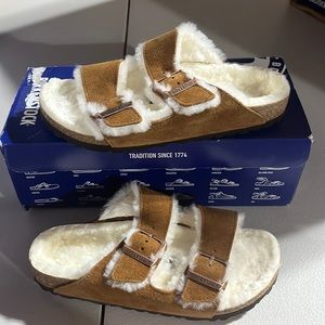Birkenstock Arizona Shearling Mink
